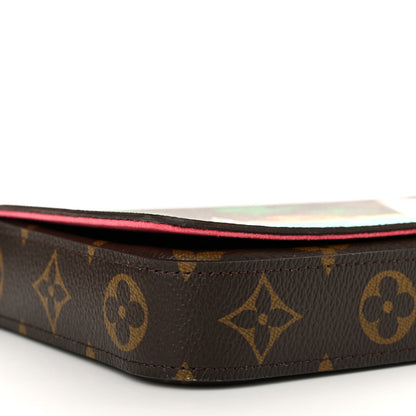 Louis Vuitton Monogram 2023 Christmas Animation Sailing Pochette Felicie Chain Wallet Dragonfruit Pink 8 of 10