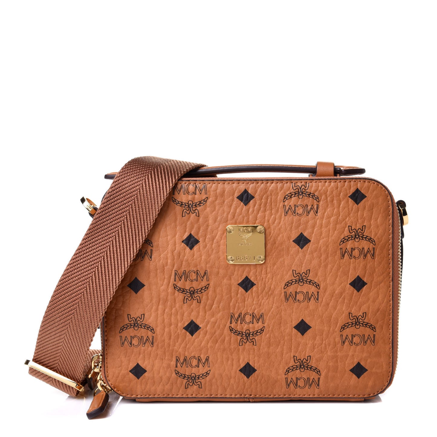 Visetos Small Klassik Box Bag Cognac
