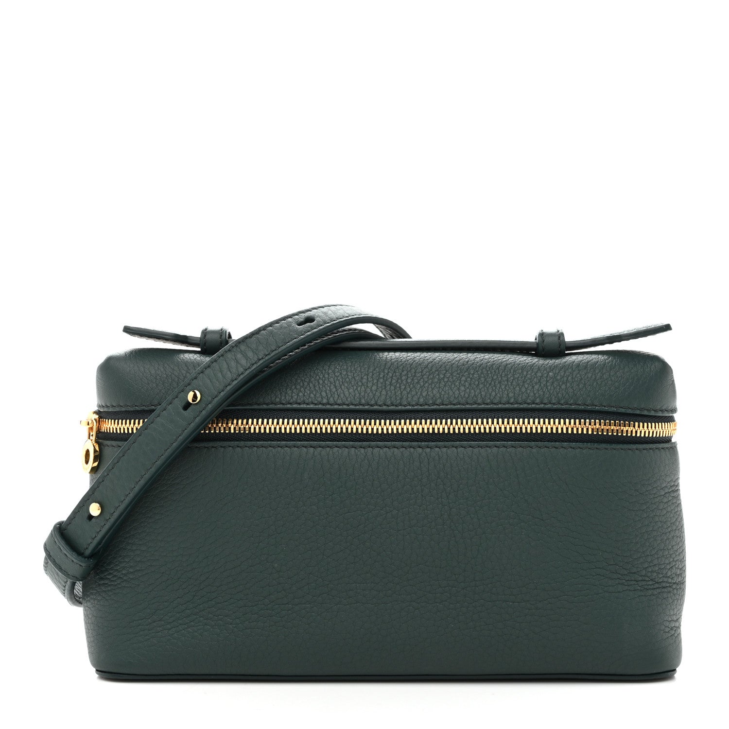Loro Piana Grained Calfskin L19 Extra Pocket Pouch New Petrolio 1 of 9