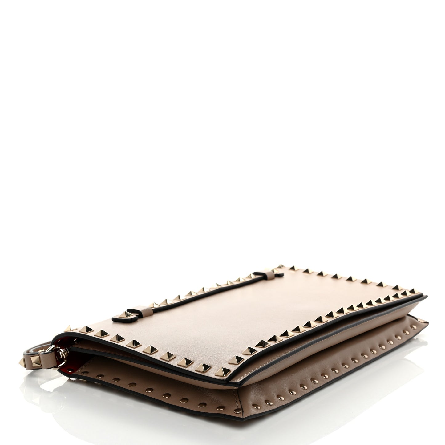 Nappa Rockstud Wristlet Clutch Poudre