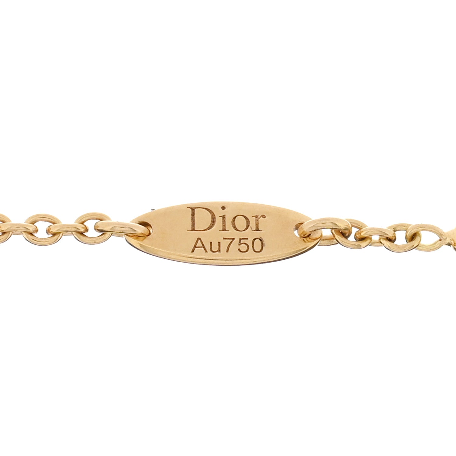 Christian Dior 18K Yellow Gold Diamond Mother of Pearl Rose Des Vents Bracelet 3 of 3