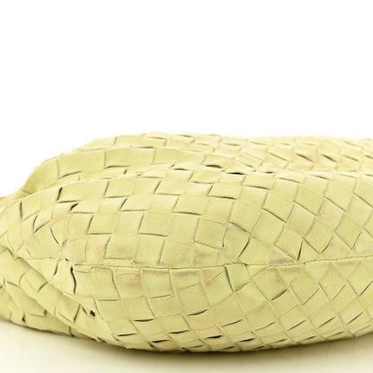 Bottega Veneta Suede Calfskin Intrecciato Teen Jodie Hobo Lemon Wash 9 of 11