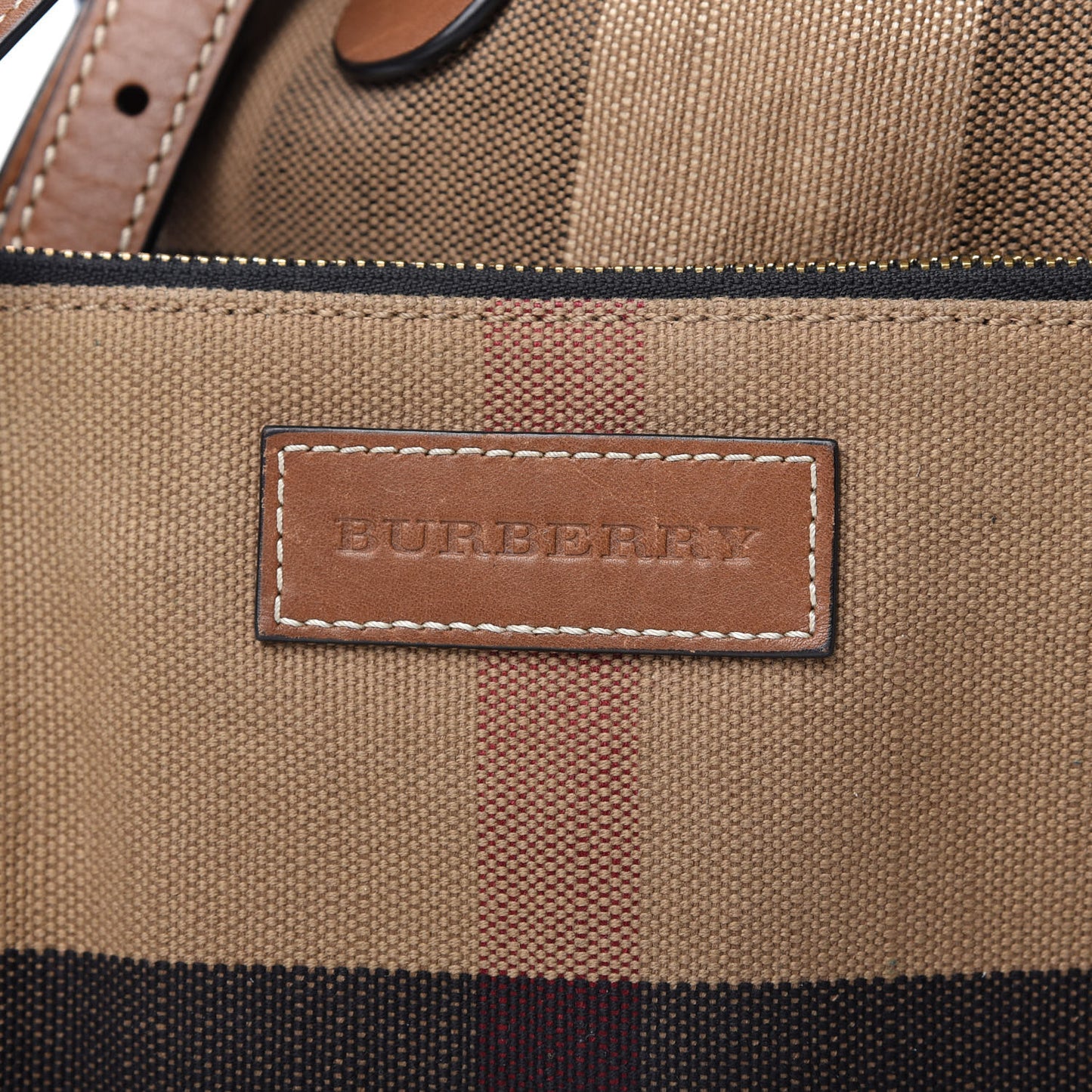 Canvas Check Grainy Calfskin Heston Crossbody Black