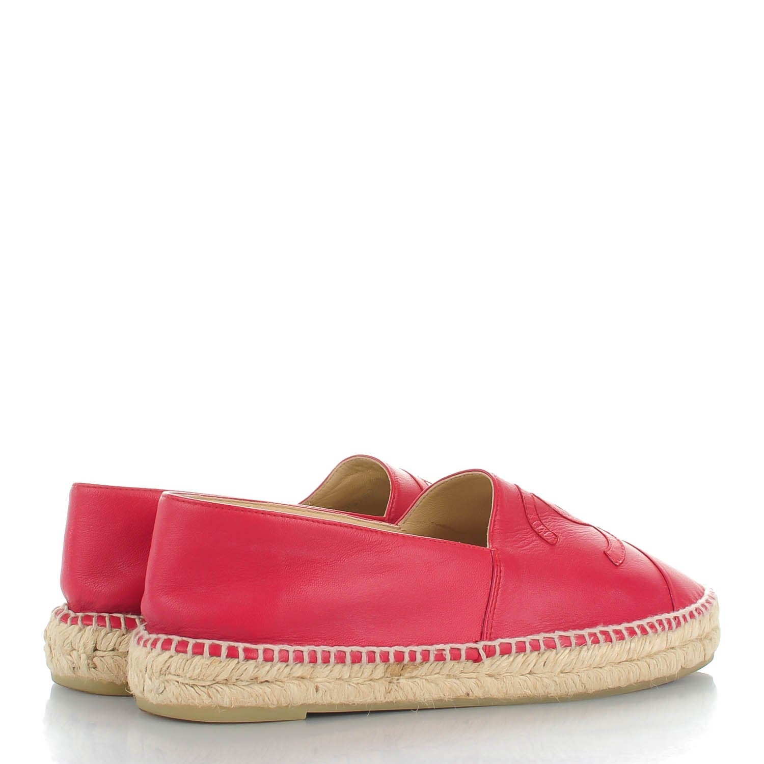 Chanel Lambskin CC Espadrilles 41 Red 5 of 10
