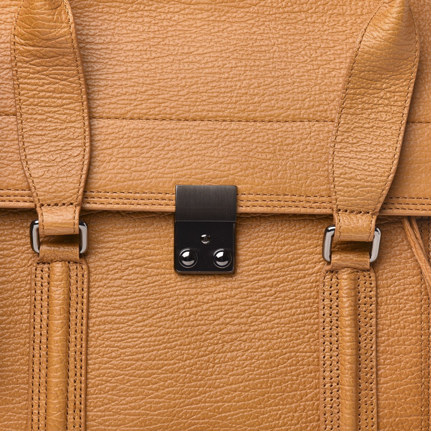 3.1 Phillip Lim 3.1 Textured Calfskin Large Pashli Satchel Amber 10 of 10
