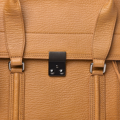 3.1 Phillip Lim 3.1 Textured Calfskin Large Pashli Satchel Amber 10 of 10