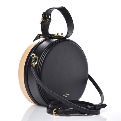 Louis Vuitton Calfskin Petite Boite Chapeau Black Beige 3 of 8