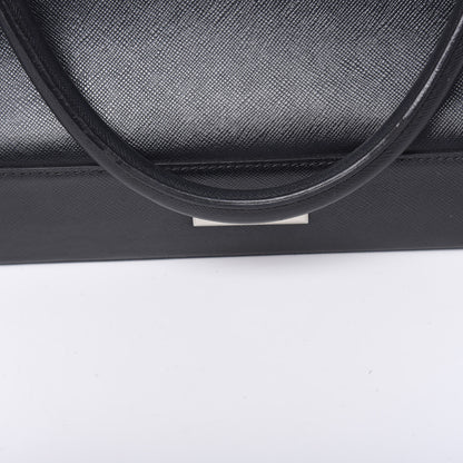 Burberry Saffiano Top Handle Tote Black 14 of 25