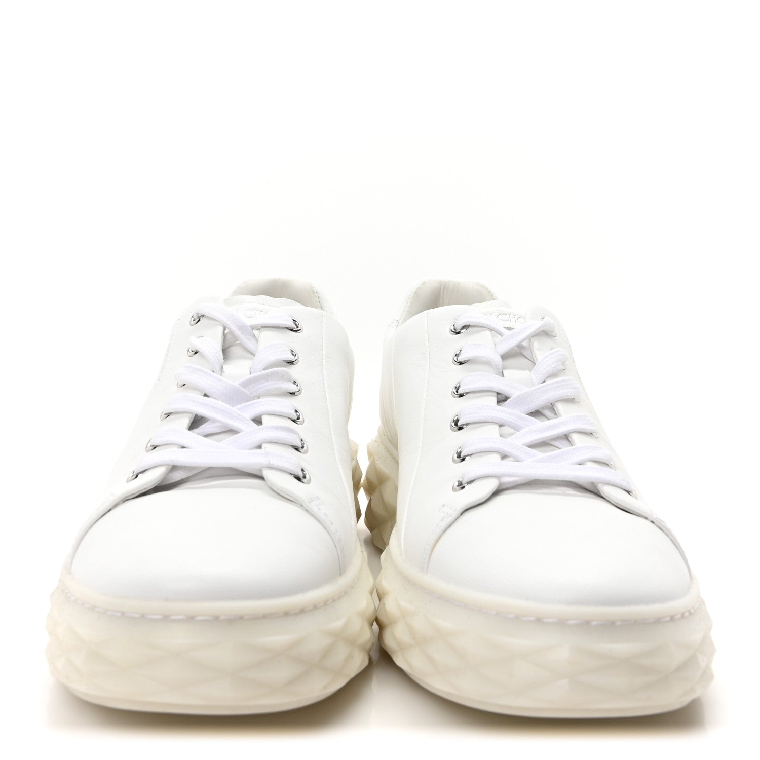 Jimmy Choo Nappa Diamond Light Platform Sneakers 41 White 3 of 8