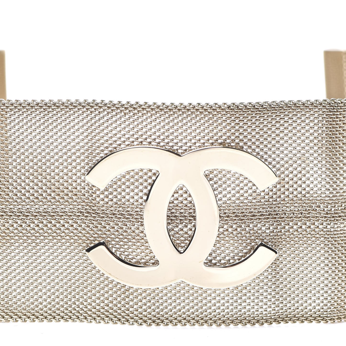 Mesh CC Choker Necklace Gold