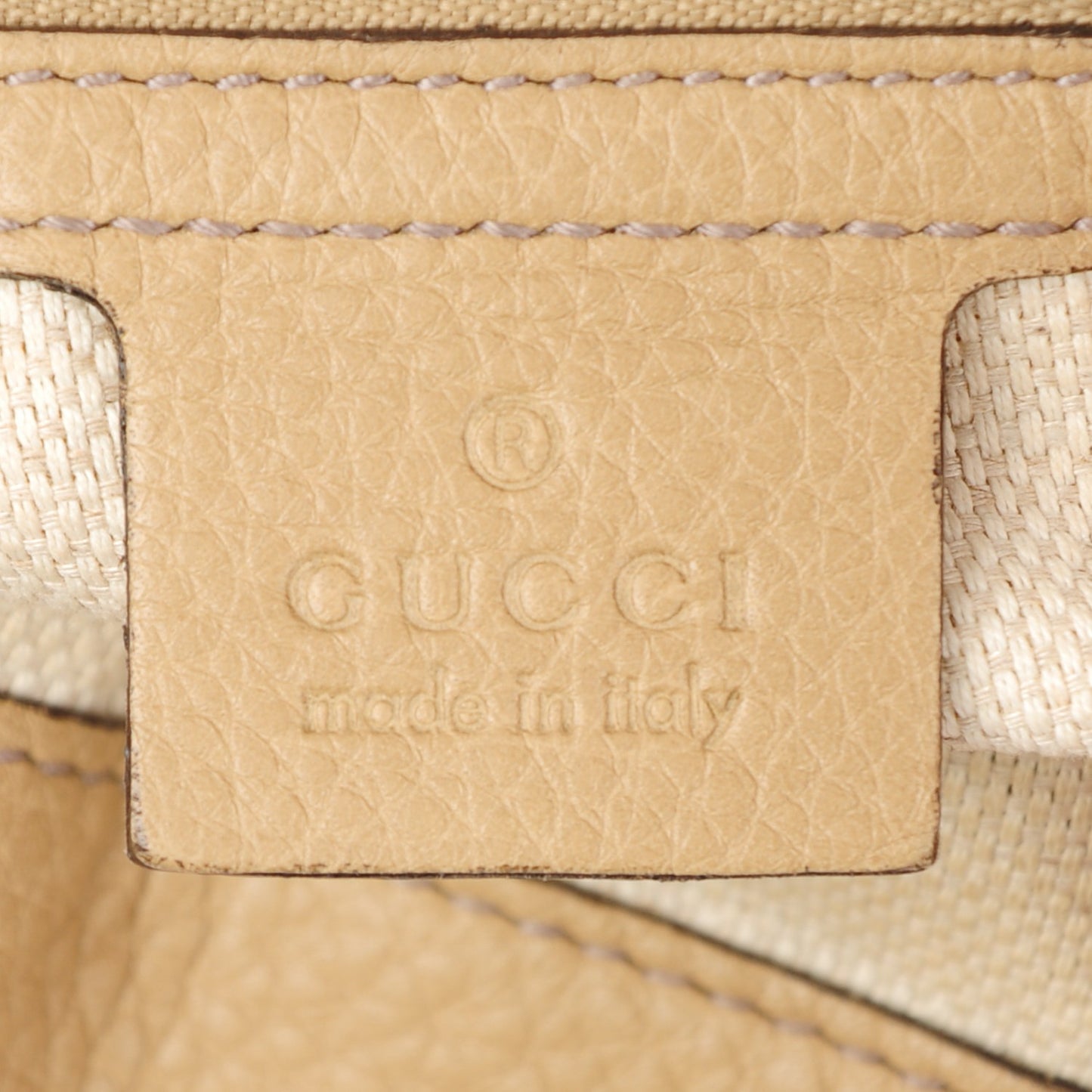 Pebbled Calfskin Large Soho Chain Shoulder Bag Cream