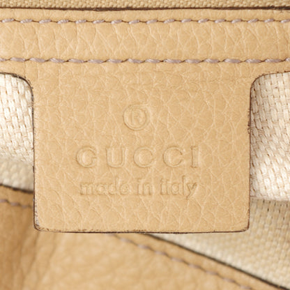 Gucci Pebbled Calfskin Large Soho Chain Shoulder Bag Cream 6 of 7