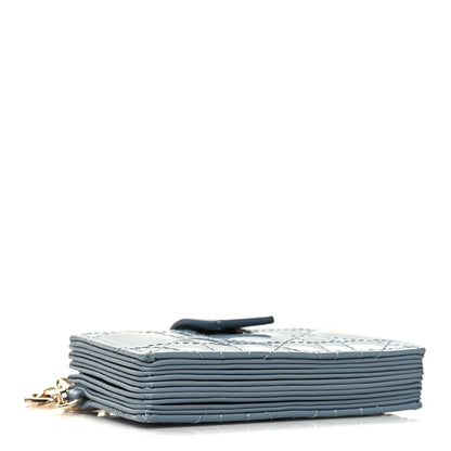 Christian Dior Patent Cannage Lady Dior 5 Gusset Card Holder Cloud Blue 4 of 9