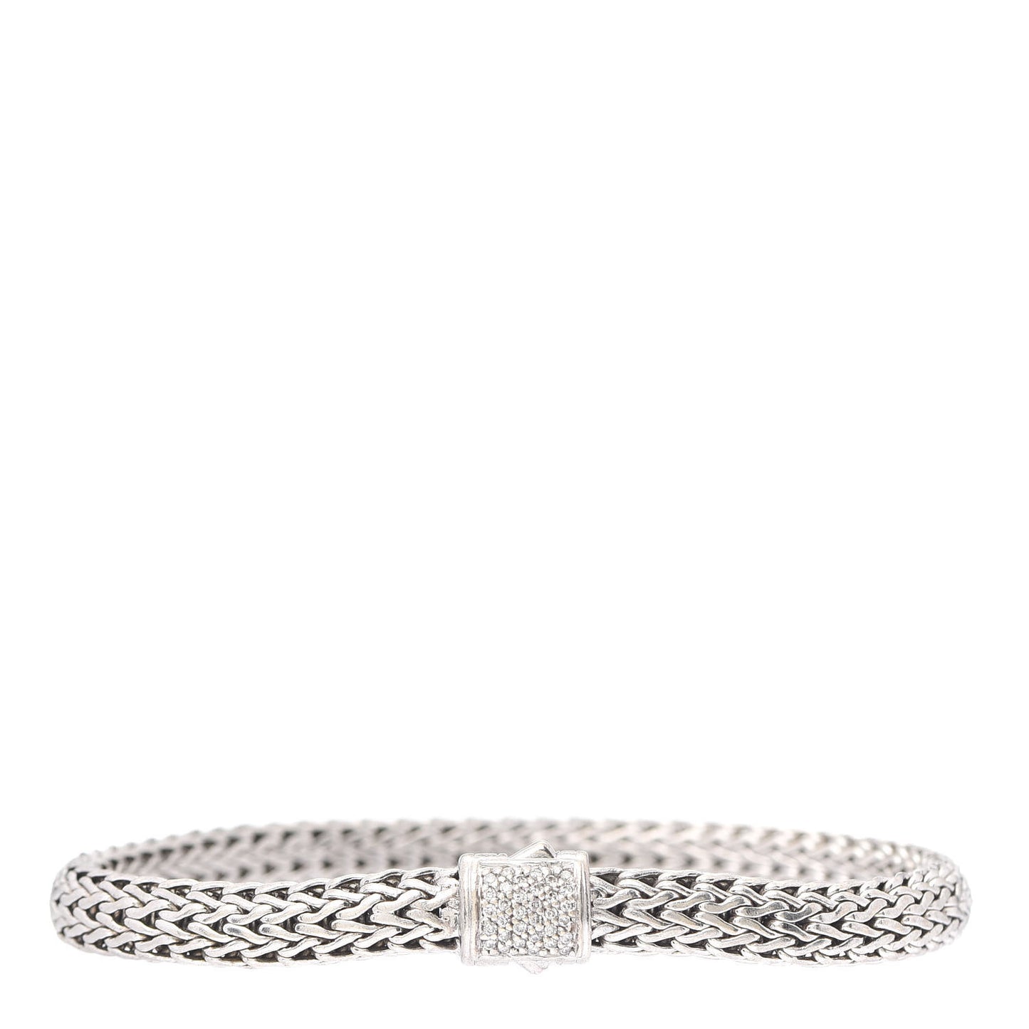 Sterling Silver Diamond 6.5mm Classic Chain Bracelet