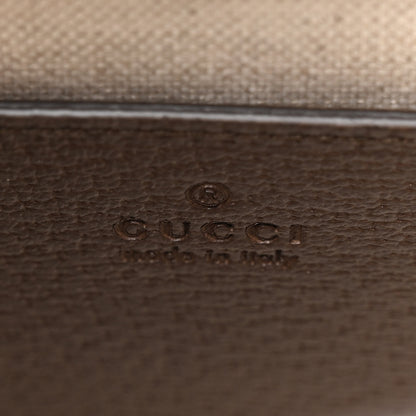 Gucci Monogram Jumbo GG Textured Dollar Calfskin Mini Diana Tote Bag Camel Ebony New Acero 6 of 11