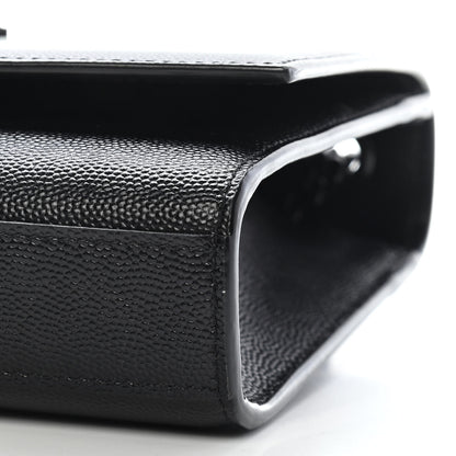 Saint Laurent Grain De Poudre Small Monogram Kate Satchel Black 9 of 10