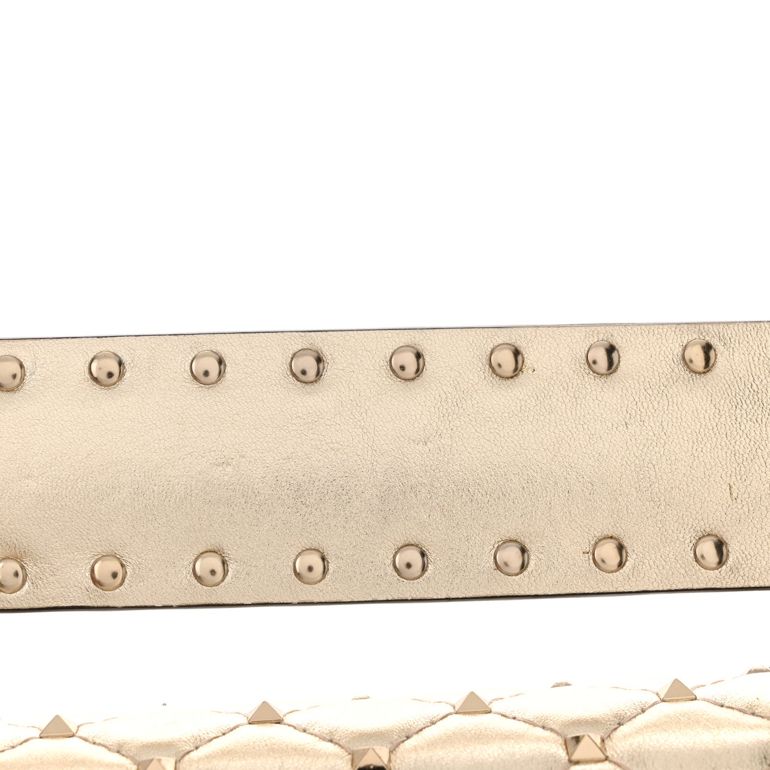 Valentino Garavani Metallic Wrinkled Lambskin Medium Rockstud Spike Shoulder Bag Mekong 10 of 11