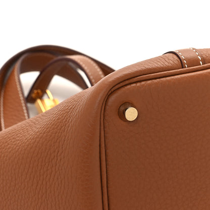 Hermes Taurillon Clemence Picotin Lock 18 PM Gold 9 of 13