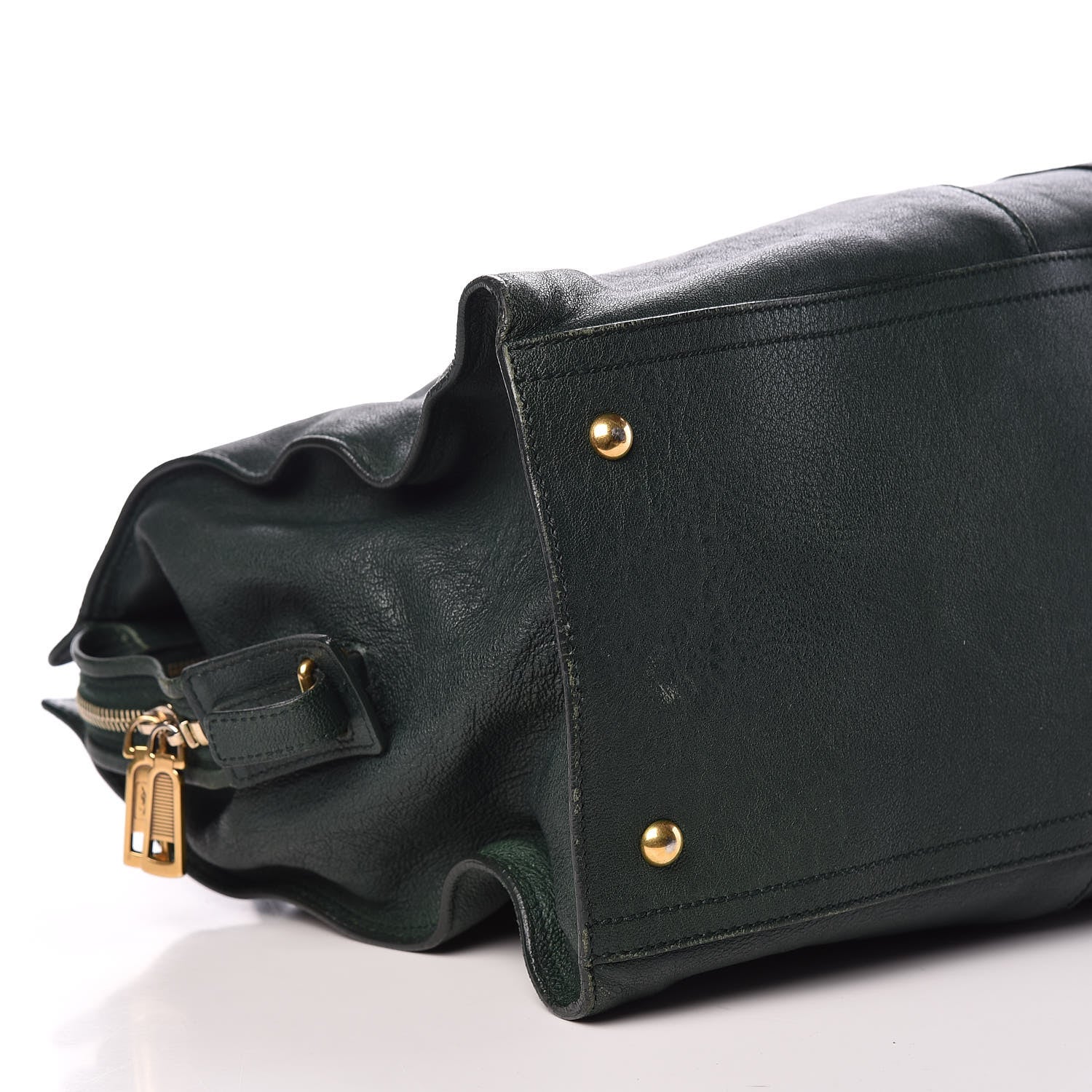 Saint Laurent Sheepskin Large Cabas ChYc Dark Green 17 of 19