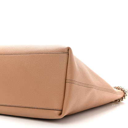 Gucci Pebbled Calfskin Medium Soho Chain Shoulder Bag Camelia 9 of 9