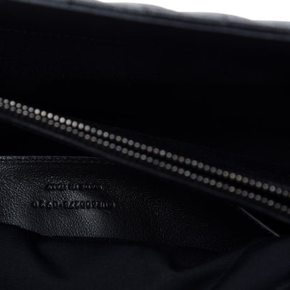 Saint Laurent Sheepskin Matelasse Chevron Monogram Large College Satchel Black 10 of 11