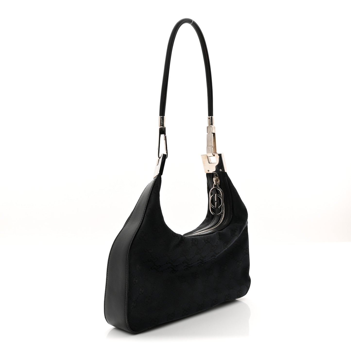 Monogram GG Clasp Hobo Black