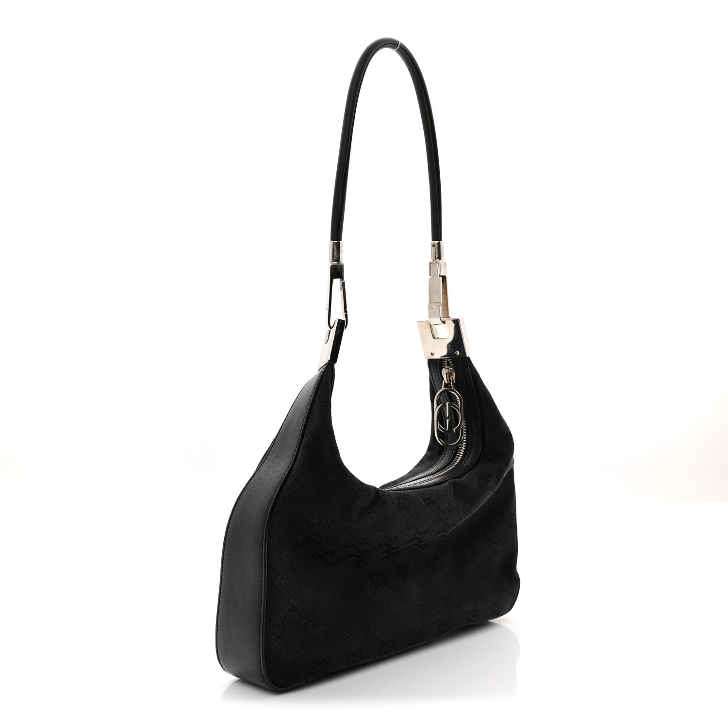 Gucci Monogram GG Clasp Hobo Black 3 of 10