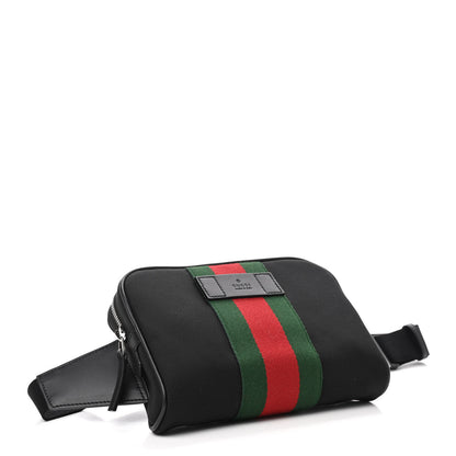 Gucci Canvas Web Slim Belt Bag Black 4 of 9