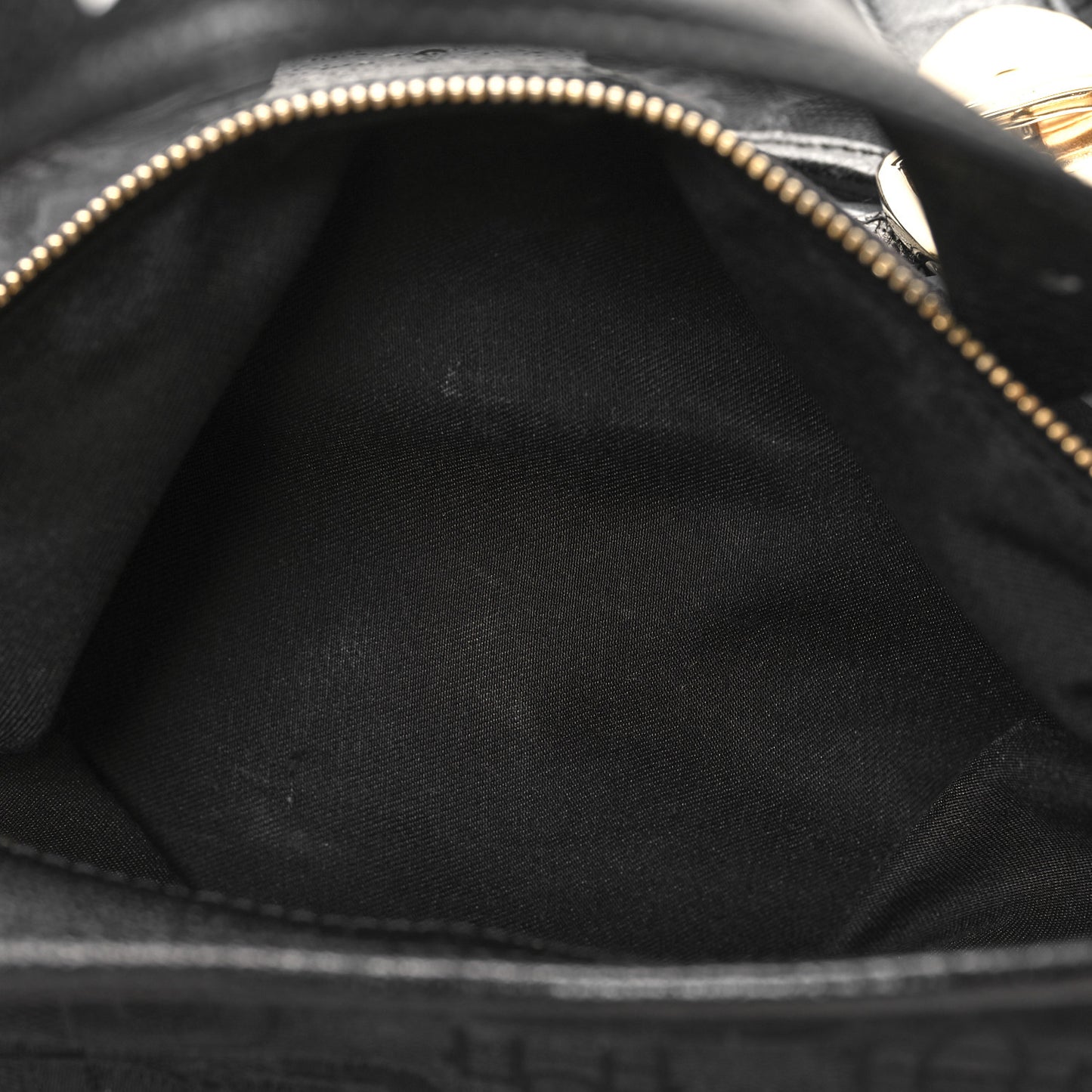 Canvas Horsebit Large Glam Shoulder Bag Black
