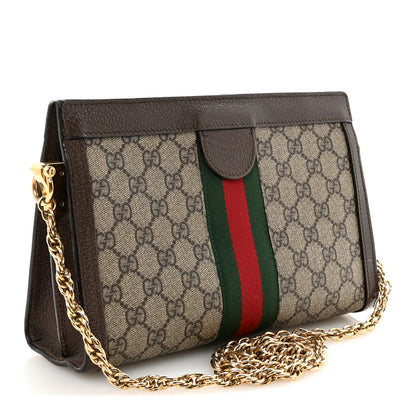 Gucci GG Supreme Monogram Web Small Ophidia Chain Shoulder Bag Brown 3 of 10