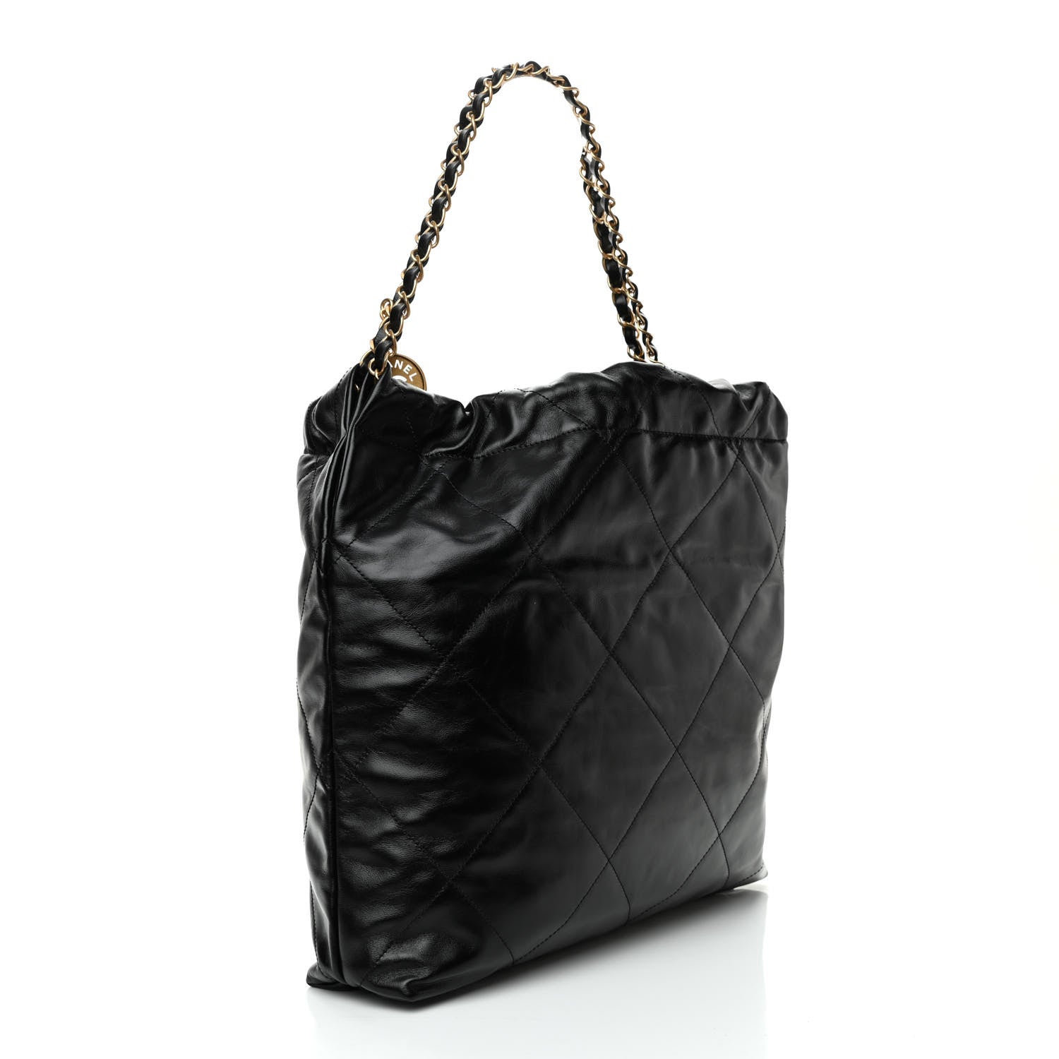 Chanel Shiny Calfskin Quilted Chanel 22 Black 3 of 9
