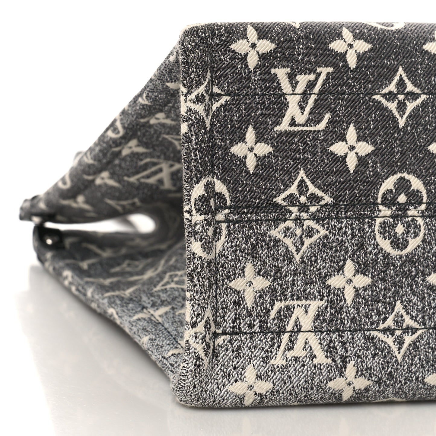 Monogram Jacquard Denim Onthego MM Black