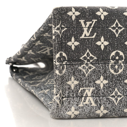 Louis Vuitton Monogram Jacquard Denim Onthego MM Black 7 of 8