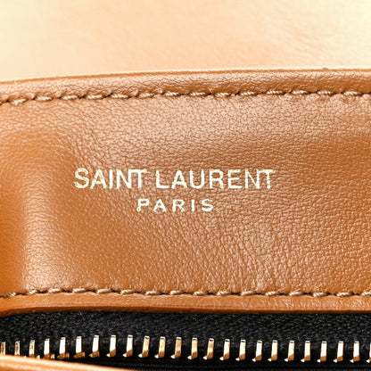 Saint Laurent Calfskin Y Quilted Monogram Toy Loulou Crossbody Bag Dark Natural 6 of 12
