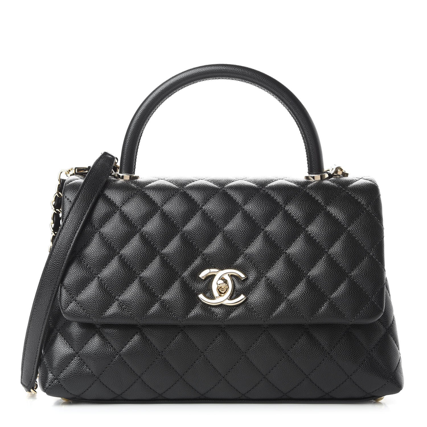 Chanel Caviar Quilted Small Coco Handle Flap Black 1 of 10