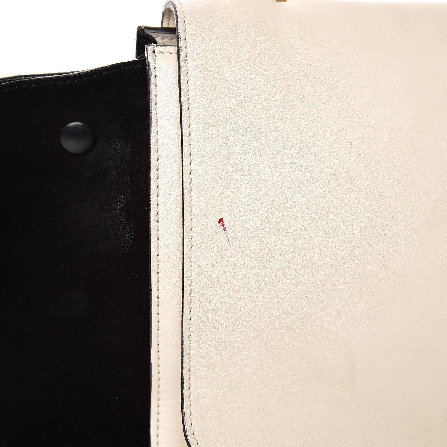 Calfskin Suede Whipsnake Medium Trapeze Black White