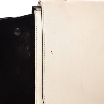 Celine Calfskin Suede Whipsnake Medium Trapeze Black White 10 of 14