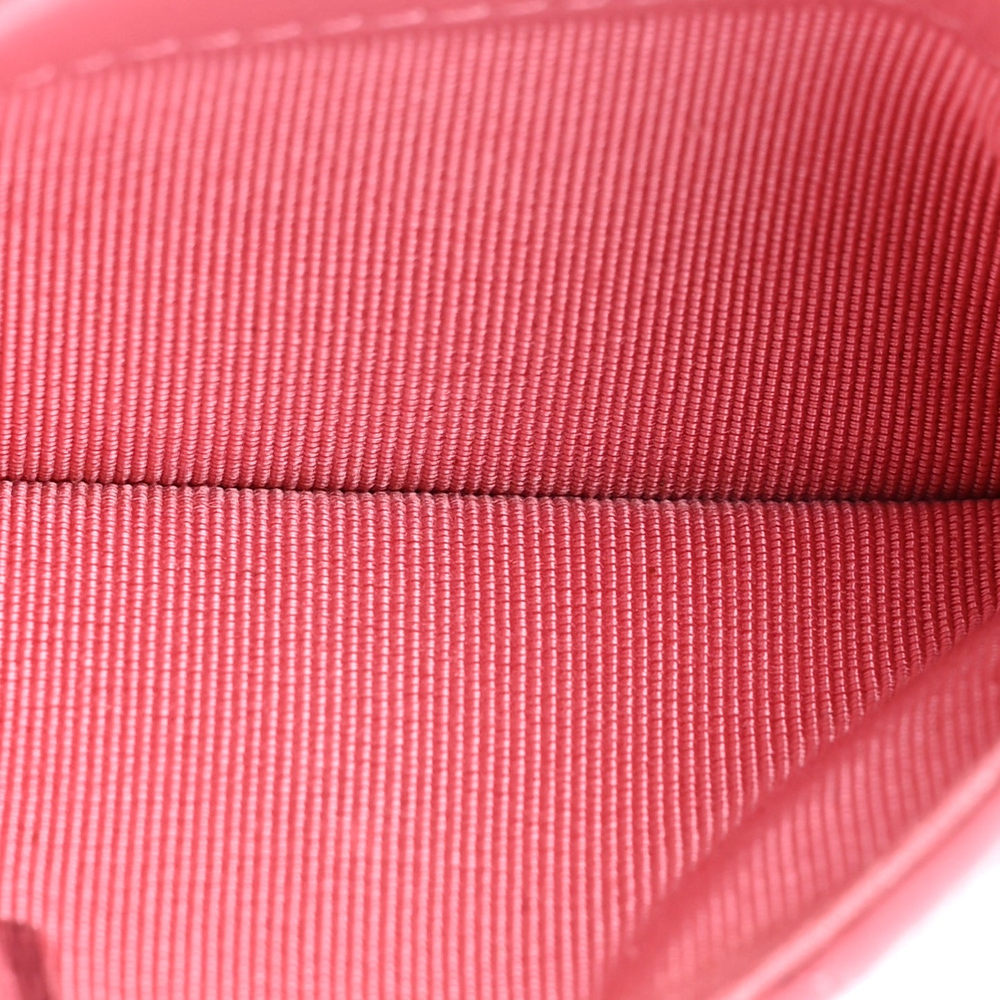 Lambskin Quilted Flap Card Holder On Chain Pink