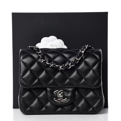 Chanel Lambskin Quilted Mini Square Flap Black 10 of 10