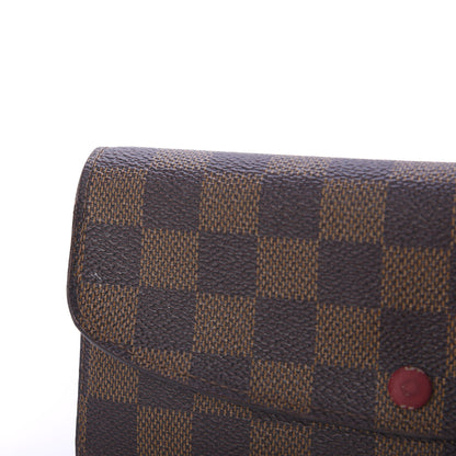 Louis Vuitton Damier Ebene Emilie Wallet Red 11 of 12