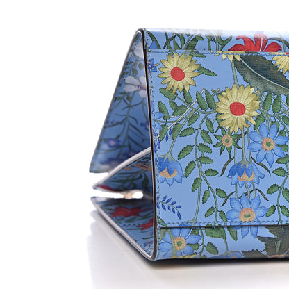 Gucci Calfskin Bamboo Web New Flora Medium Nymphaea Top Handle Bag Azure 10 of 12