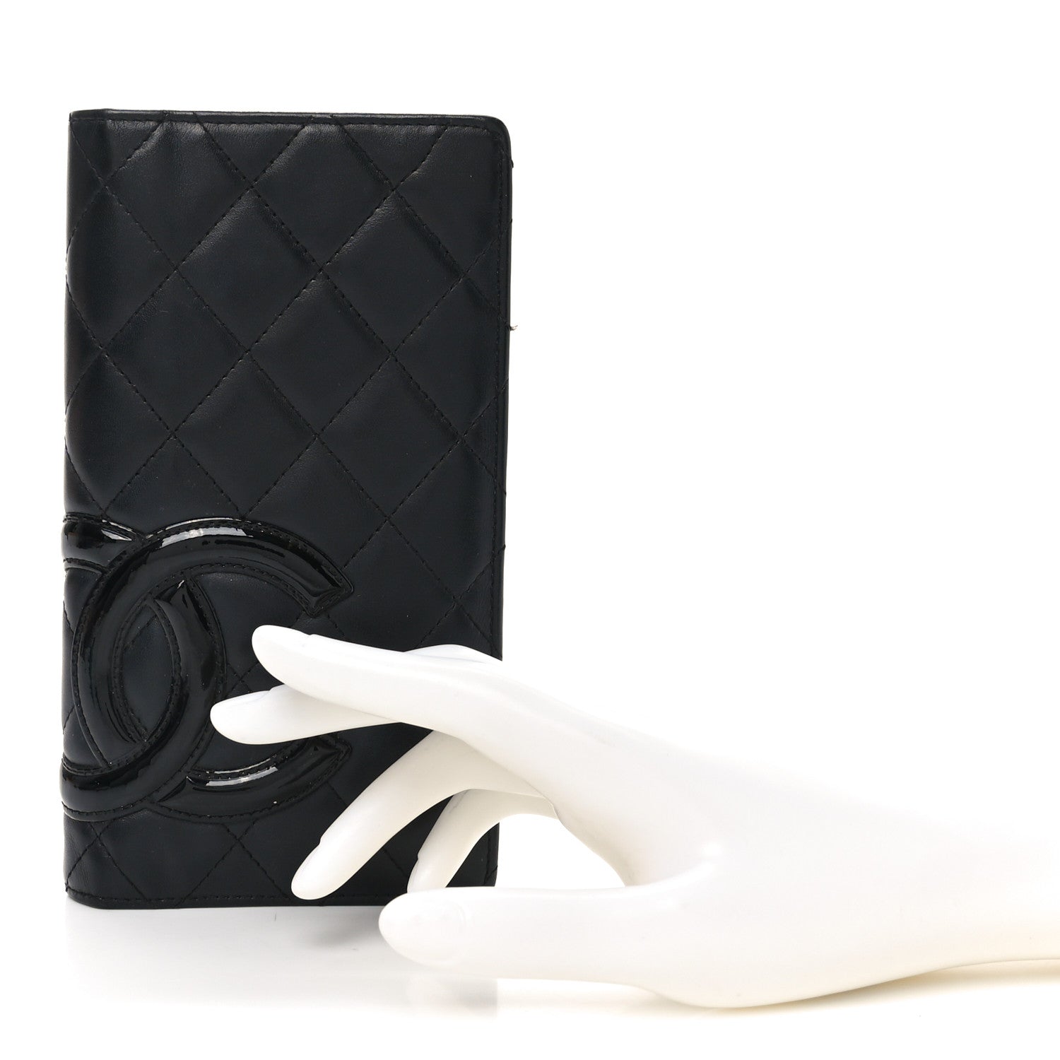 Chanel Calfskin Quilted Cambon Yen Wallet Black 2 of 9