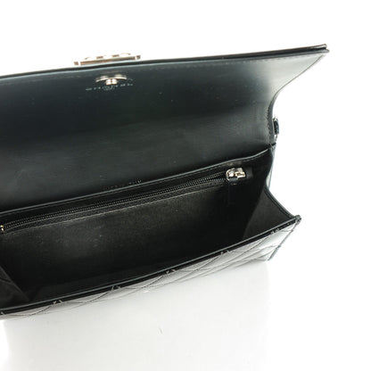 Chanel Patent Calfskin Quilted Boy Wallet on Removable Chain Black 6 of 9