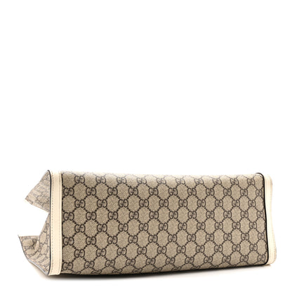 Gucci GG Supreme Monogram Medium Padlock Tote White 4 of 11