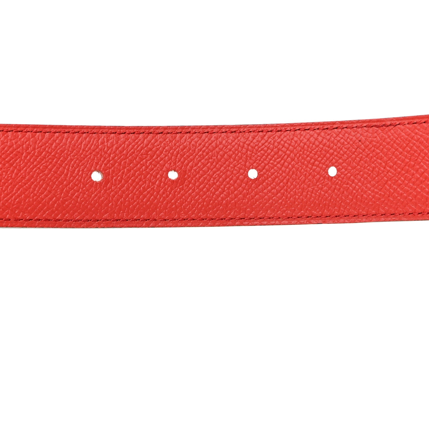 Hermes Swift Epsom 32mm Belt Strap 90 Vermilion Rose Jaipur 6 of 9