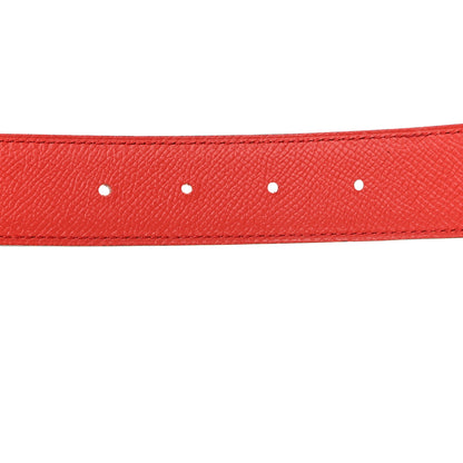 Hermes Swift Epsom 32mm Belt Strap 90 Vermilion Rose Jaipur 6 of 9