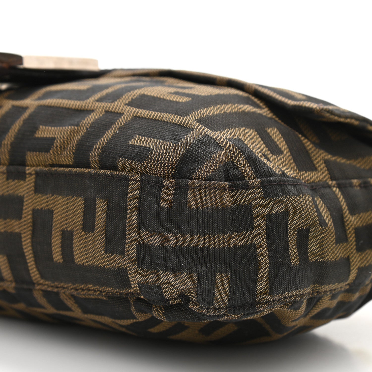 Fendi Zucca Flower Applique Baguette Tobacco 9 of 11