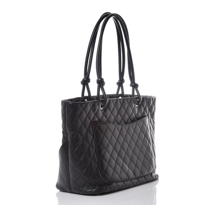 Chanel Calfskin Quilted Large Cambon Tote Black 3 of 13