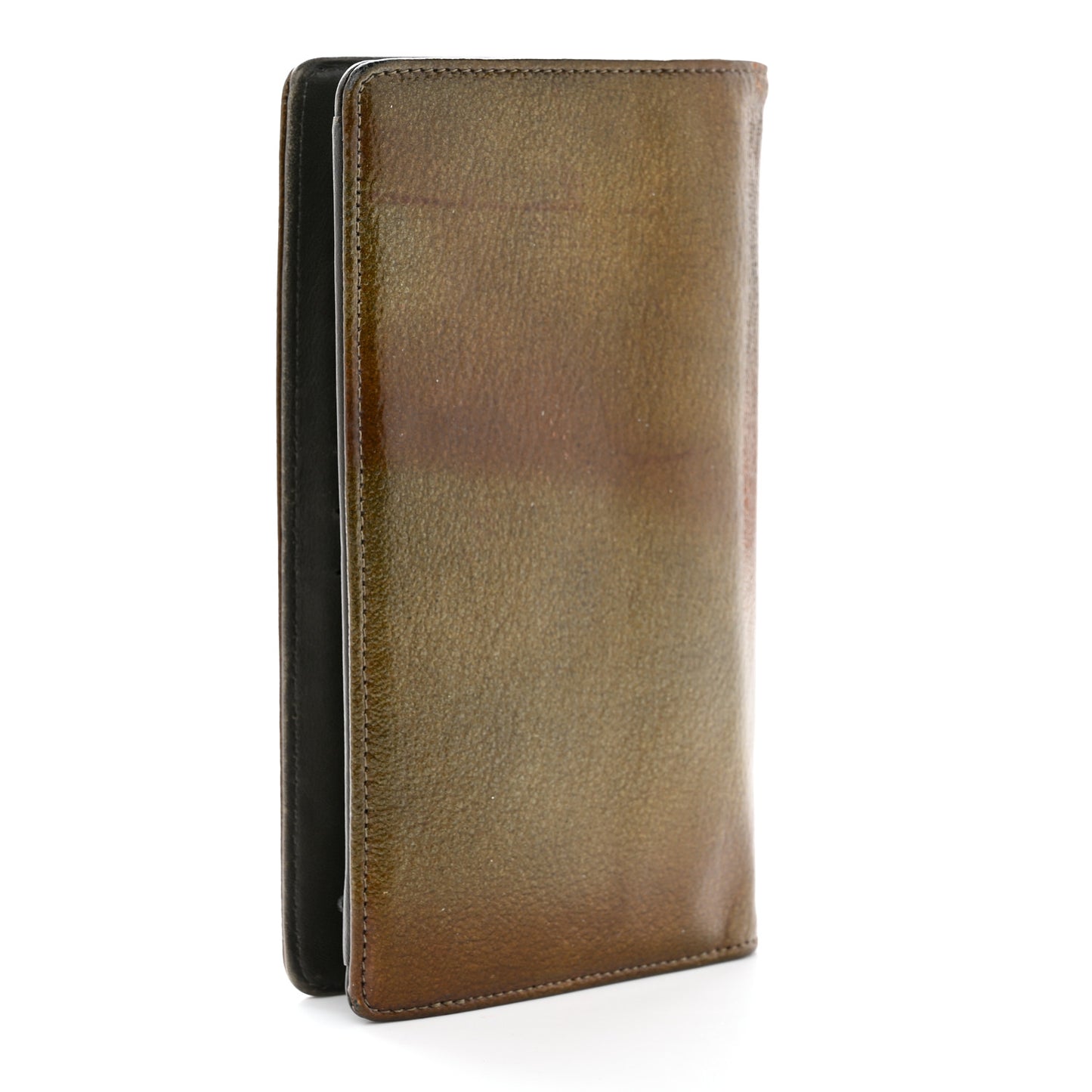 Grained Patent CC Yen Wallet Brown