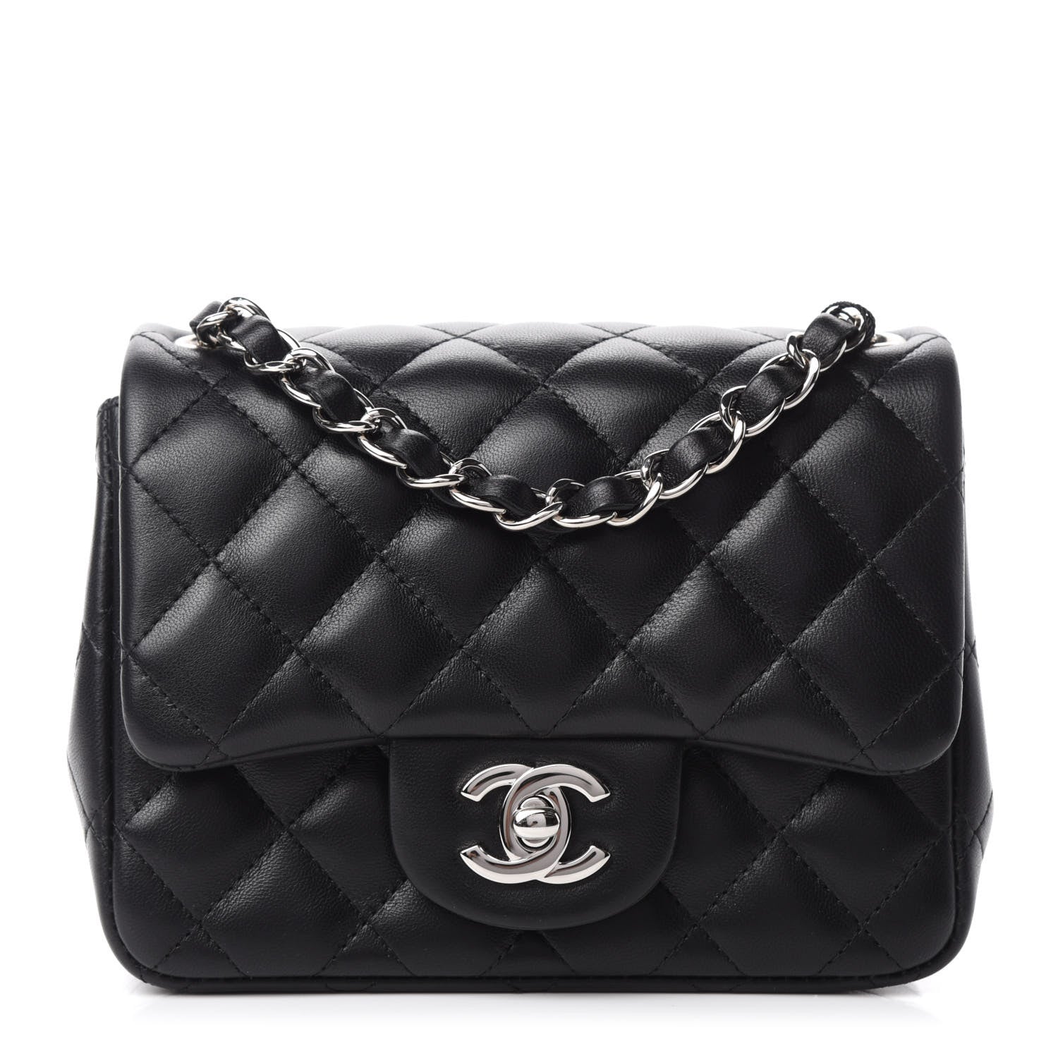 Chanel Lambskin Quilted Mini Square Flap Black 1 of 11